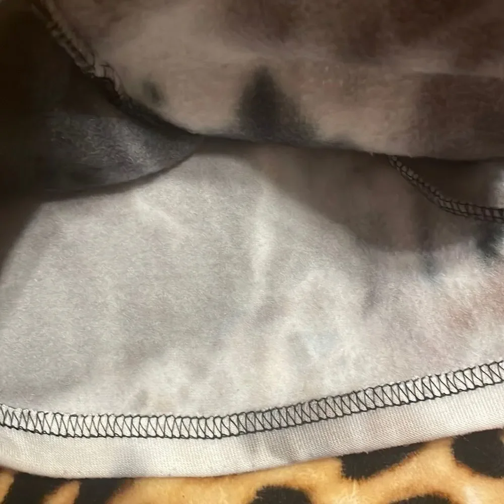 •LOVE STREAK•BLACK/WHITE/GRAY TIE-DYE HIGH WAISTED LOUNGE SHORTS SIZE SMALL